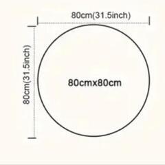 Fender エレキギター & アンプ　円形マット　玄関マット　フロア　ラグの画像