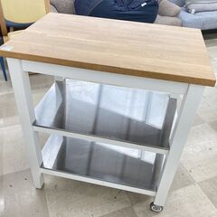 【軽トラック無料貸出サービス有】キッチンワゴン　IKEA　STENSTORP ﾌﾞﾗｳﾝ×ﾎﾜｲﾄ