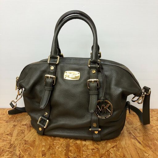 【699】2WAYショルダーバッグ MICHAEL KORS チャコールグレー （W45cm×H24cm×D15cm）