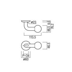 【未使用・新品】UNION電気錠対応 レバーハンドル  UL230の画像