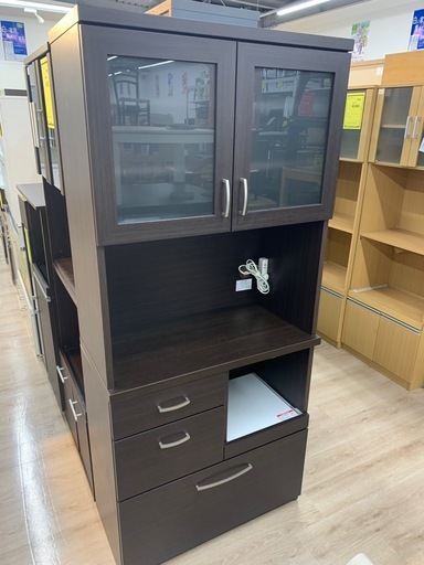 システムキッチン 2枚扉　ブラウン