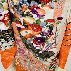 振袖フルセット　辻が花　手描き　絞り　金彩の画像