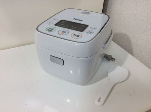 （10/17受渡済）JT9626【Haier/ハイアール 炊飯器】美品 2023年製 JJ-M32B 3合炊 マイコン炊飯器 内釜：極厚まる釜