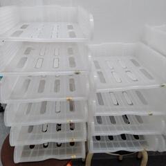 書類整理ケース棚10個セット　積み重ねて使えます。の画像
