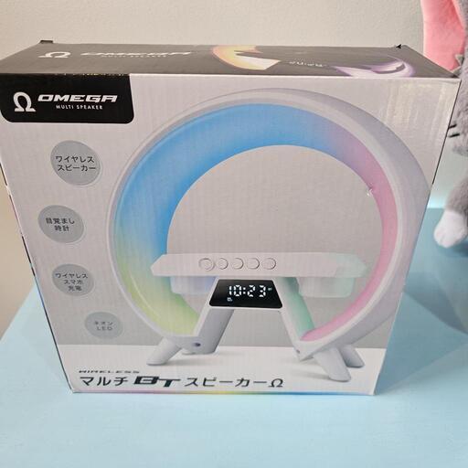 新品未開封マルチBTスピーカーΩ 目覚まし　スマホ充電　ネオンライト　Bluetooth