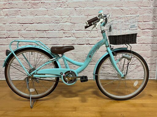 【完売御礼】【小学生用】整備済 玉越工業 22型pikake 中古 子供用自転車 身長120cm程度から小学生まで 水色 <自転車のオオムラ 静岡店>