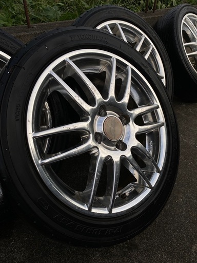 15インチ 4穴　メッキホイール