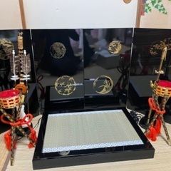 5月人形用屏風　畳　刀　弓　御篝火