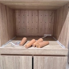 【美中古品】LOWYA食器棚　収納多数の画像
