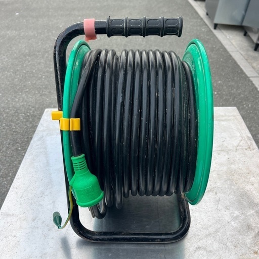 ☆  中古品  日動工業 電工ドラム FW-E53 アース付 50m 防雨・防塵型ドラム 100V 屋  ☆