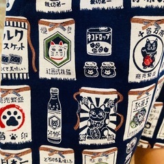●和柄レトロ猫まみれ 70.80.90.100.110かぼちゃパンツ ハーフパンツ／お揃いコーデ 兄弟 リンク●子供男女兼用の画像