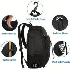 新品　青色10月限定特価　多機能大容量軽量　野球バックパック　ボールバットホルダーとシューズコンパートメント付き　野球リュックサックの画像