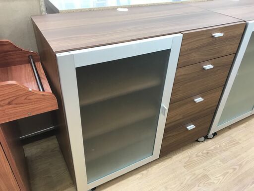 ★ジモティ割あり★ パモウナ キッチンカウンター ブラウン H82×W90×D46 クリーニング済み KJ6402