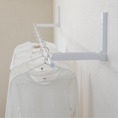 新品　セキスイ　壁面物干し　ホワイト　賃貸OKの画像