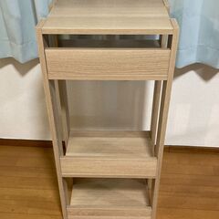 アイリスオーヤマ ラック ディスプレイ リビング収納 本棚 靴箱 下駄箱 木製 4段 幅40×奥行29.2×高さ87.9cm ナチュラル OWR-400の画像