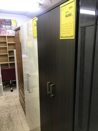 【FU1063】★洋タンス 茶 ダークブラウン ブラウン ワードロープ 洋服収納 家具 クリーニング済 堺市 深井 【ジャングルジャングル深井店 】