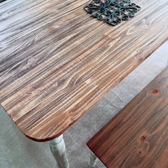 シャビーシック・フレンチスタイル ダイニングテーブル &ベンチの画像