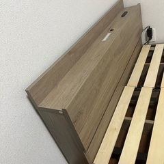 セミダブル　ローベットフレーム　アッシュグレーの画像