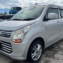 即日納車ok h26年式 ワゴンR 9万キロ 車検令和7年7月 ETC 社外アルミ アイドリングストップ 機関良好 の画像