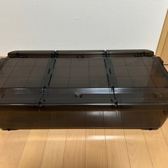 【カインズ】ベッド下　収納　キャリコオレア 浅型 クリアブラウン