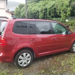値下げ 3万km 修復歴無し 低走行 地デジ　クルーズコントロール バックカメラ　　ゴルフトゥーラン　ETC　禁煙 TSIコンフォート　ナビ 事故無し　ワンオーナー　スペアーキーの画像