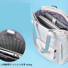 【新品・未使用】防水ノートパソコンバッグ（グレー、15-15.6インチ用)の画像