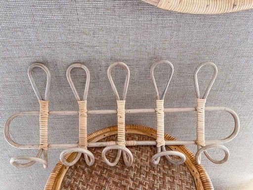 ハンドメイドラタンフック3個セット