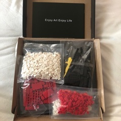 【値下げ中・新品】ハート柄　ブロック パズル アート モザイク 知育 ビルディングブロックの画像