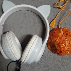 大人気の猫耳 未使用品子供用猫耳ヘッドフォン、面白パスタマウス