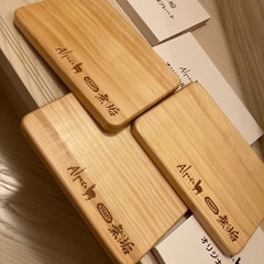 Alpaca KRAFT 無垢  オリジナルロゴ入り木製プレート3セットの画像