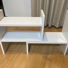 伸縮可能 卓上ラック キッチンラック 2点セット 