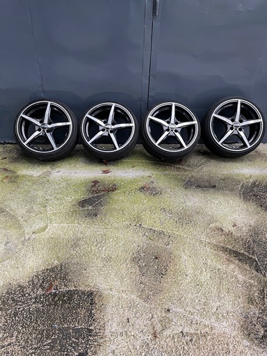 希少 当時物 OZ CANOVA カノーヴァ ブラックポリッシュ16インチ　7J +42 PCD100 4H アルミホイール 補修ベース