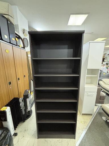 ②オープン本棚 ダークブラウン 高さ178cm