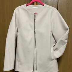 ノーカラー コート　ベージュ
の画像