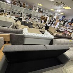 奥行きにこだわったソファベッド ダークグレーの画像