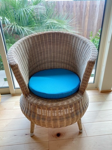 【美品✨】ラタンチェア　1脚 ハンドメイドラタンチェア1脚(2個目)