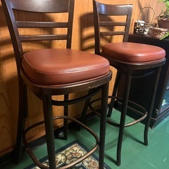 ✨アメリカ家具　ハイチェア2脚セット✨の画像
