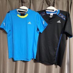 アディダス Ｔシャツ ブルー(未使用) ブラック(使用2回) 2...