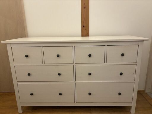 【お相手決まりました】IKEA / HEMNES（ヘムネス）/ チェスト / 引き出し×８ / 無垢材 / 組立済