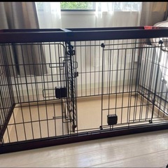 ¥8000→¥5000ペティオ (Petio) トイレのしつけが出来る ドッグルームサークル ブラウンの画像