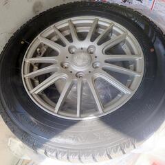 値下げ！バリ溝195/65R15アルミホイール付ノーストレックスタッドレス程度良好 ４本セット8.5〜9分山有の画像