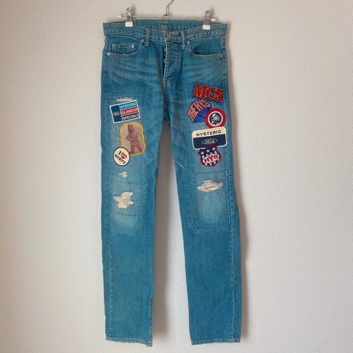 希少 ヒステリックグラマー　ワッペンダメージデニム