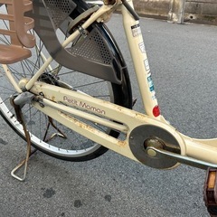 【やまと】大阪市引取 ママチャリ 26インチ 黒 鍵2本 譲渡証明書付き 自転車（ママチャリ）非電動チャイルドシート2個付き【値下げ