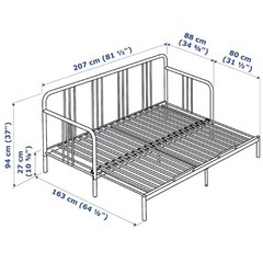 【IKEA】FYRESDAL フィーレスダル デイベッドフレーム × 【IKEA】 HUSVIKA フスヴィーカマットレスのセット