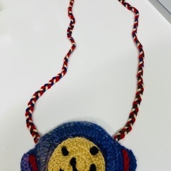 手編み　クマさんポシェット