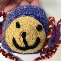 手編み　クマさんポシェットの画像