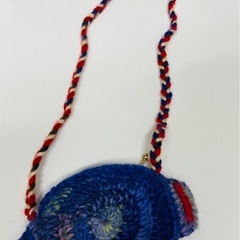 手編み　クマさんポシェットの画像