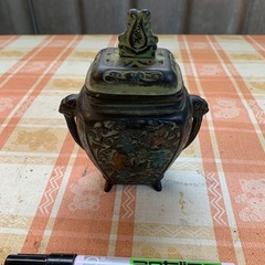 香炉 青銅製 ◆ 双耳 四つ足 