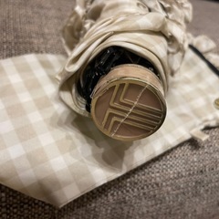 【新品未使用】LANVIN 折り畳み傘　ギンガムチェック　フリルの画像