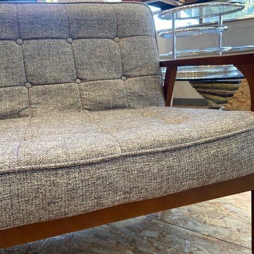HM  2Pソファ　布地　グレー　W114cm